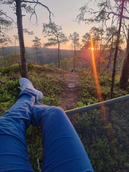 Готель Treetop Ekne - Hytte I Skogen Med Hengebru Левангер Екстер'єр фото